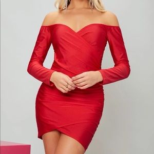Off the shoulder bodycon dress